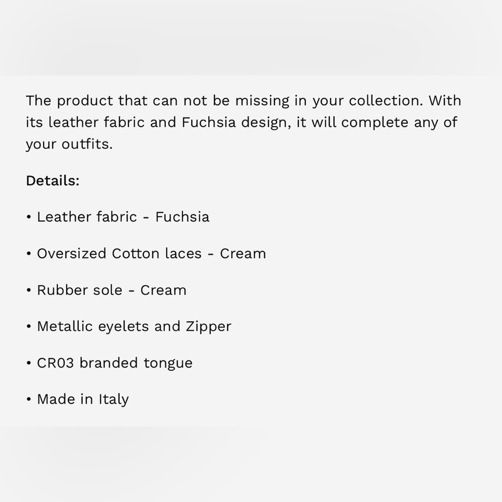 Cristian Zerotre Calipso FUXIA Pink  Sneakers Size 37 EUR ，Made in Italy - Picture 2 of 9